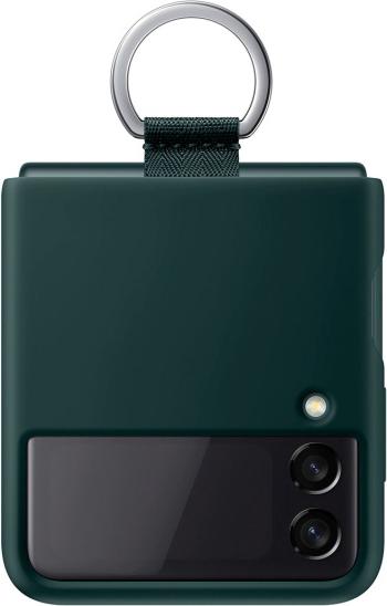 

Чехол для телефона Samsung Silicone Cover with Ring FLIP3 Green [EF-PF711TGEGRU], Silicone Cover with Ring FLIP3