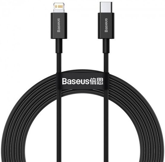 

Кабель Baseus Superior Series Fast Charging Data Cable Black (CATLYS-C01), Кабель Baseus CATLYS-C01 Superior Series Fast Charging Data Cable Type-C to Lightning (PD 20W) 2m Black (Baseus Superior Series Fast Charging Data Cable Type-C to iP PD 20W 2m Blac