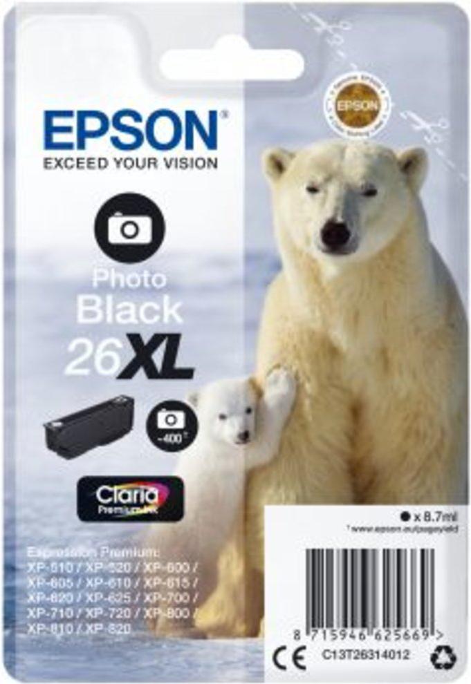 

Струйный картридж Epson T2631 фото 8.7 мл для XP-600/700/800 черный [C13T26314012], T2631 фото 8.7 мл для XP-600/700/800