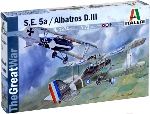 

Сборная модель Italeri Истребитель S.E.5a и Albatros D.III [1374], Сборная модель Italeri Истребитель S.E.5a и Albatros D.III 1374