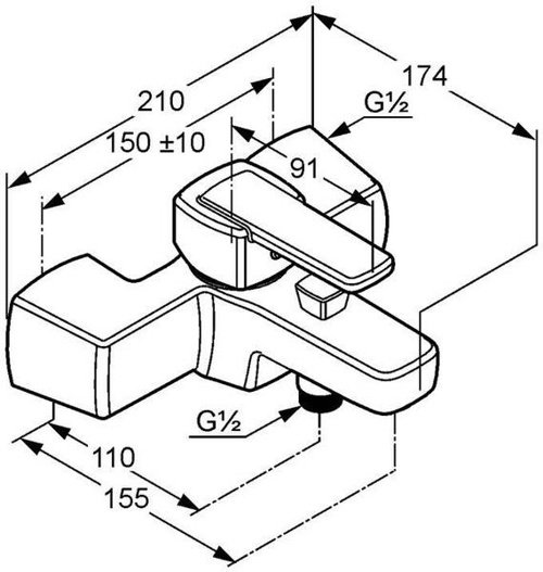 

Смеситель Kludi Q-beo [504430575], Q-beo