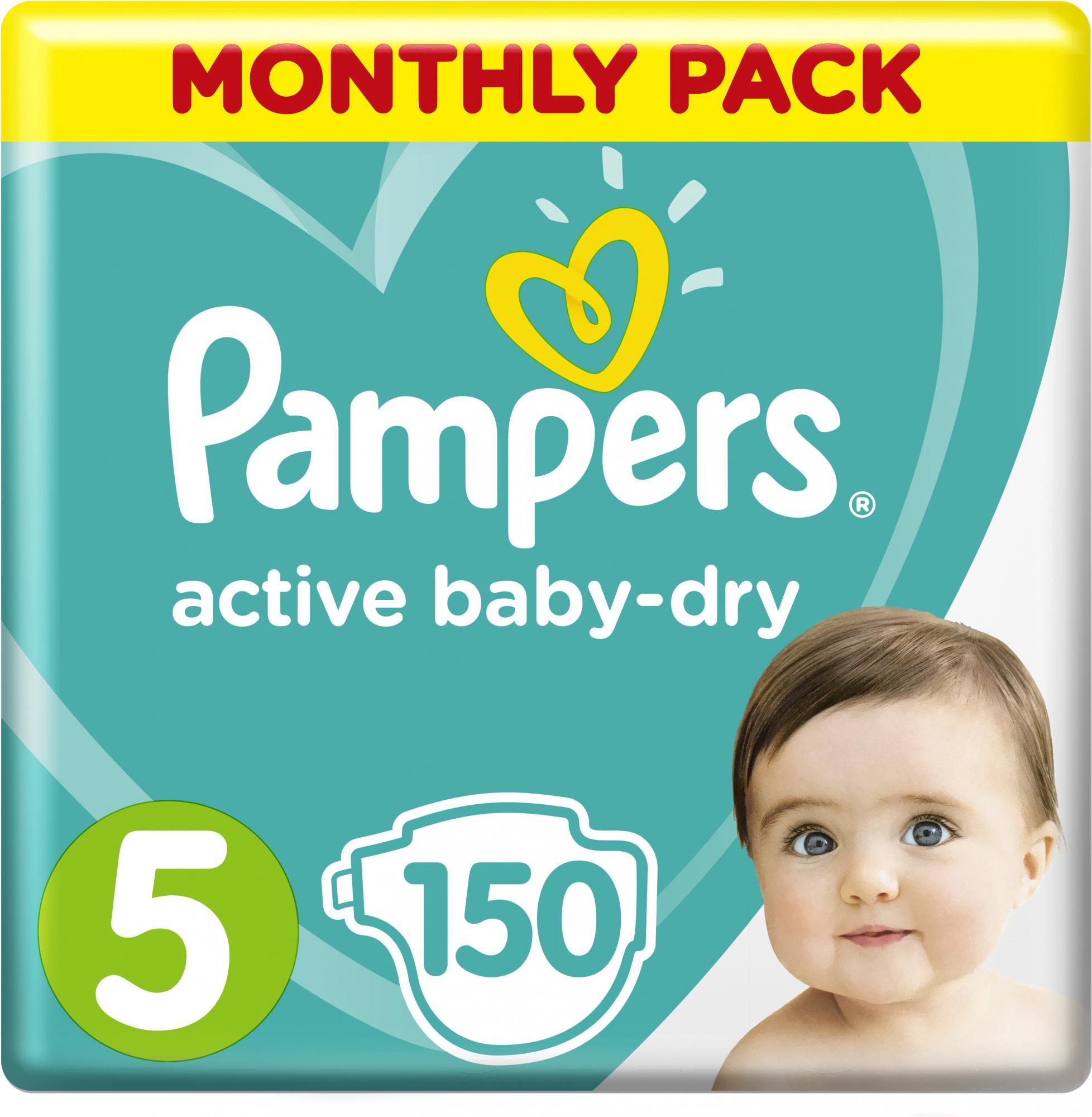 

Детские подгузники Pampers Active Baby-Dry 5 Junior 150шт