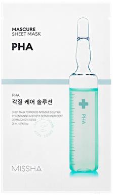 

Маска для лица тканевая Missha Mascure Peeling Solution Sheet Mask PHA отшелушивающая (28мл), Mascure Peeling Solution Sheet Mask PHA отшелушивающая 28мл