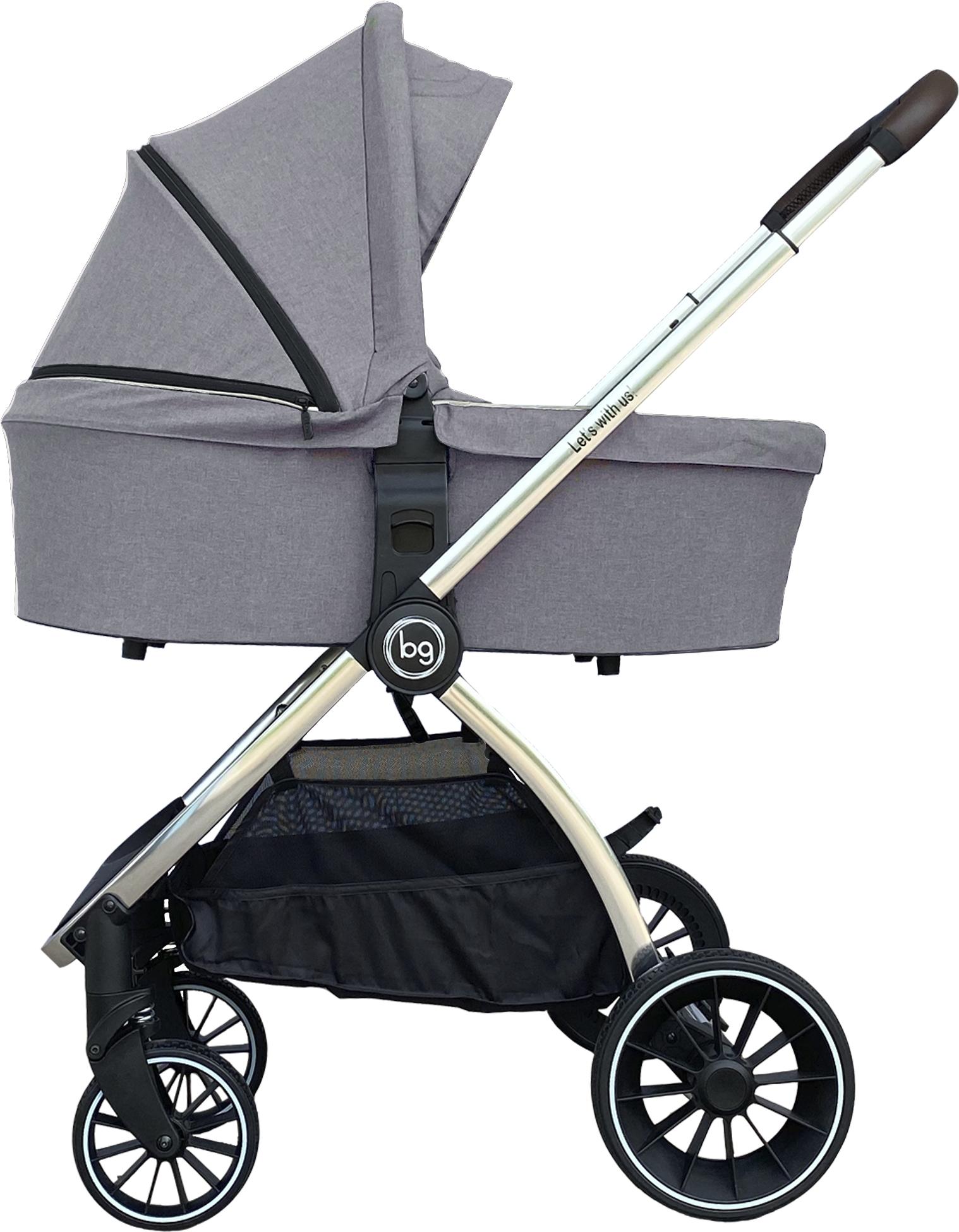 

Детская коляска Bubago Lacio Light Grey 3 в 1 BG 200 хром, Lacio Light Grey 3 в 1 BG 200