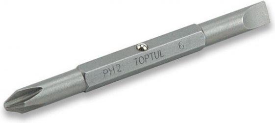 

Насадка двухсторонняя Toptul PH2/SL6mm 75мм [FKAA0206], Насадка слесарная Toptul Насадка двухсторонняя PH2/SL6mm 75мм FKAA0206