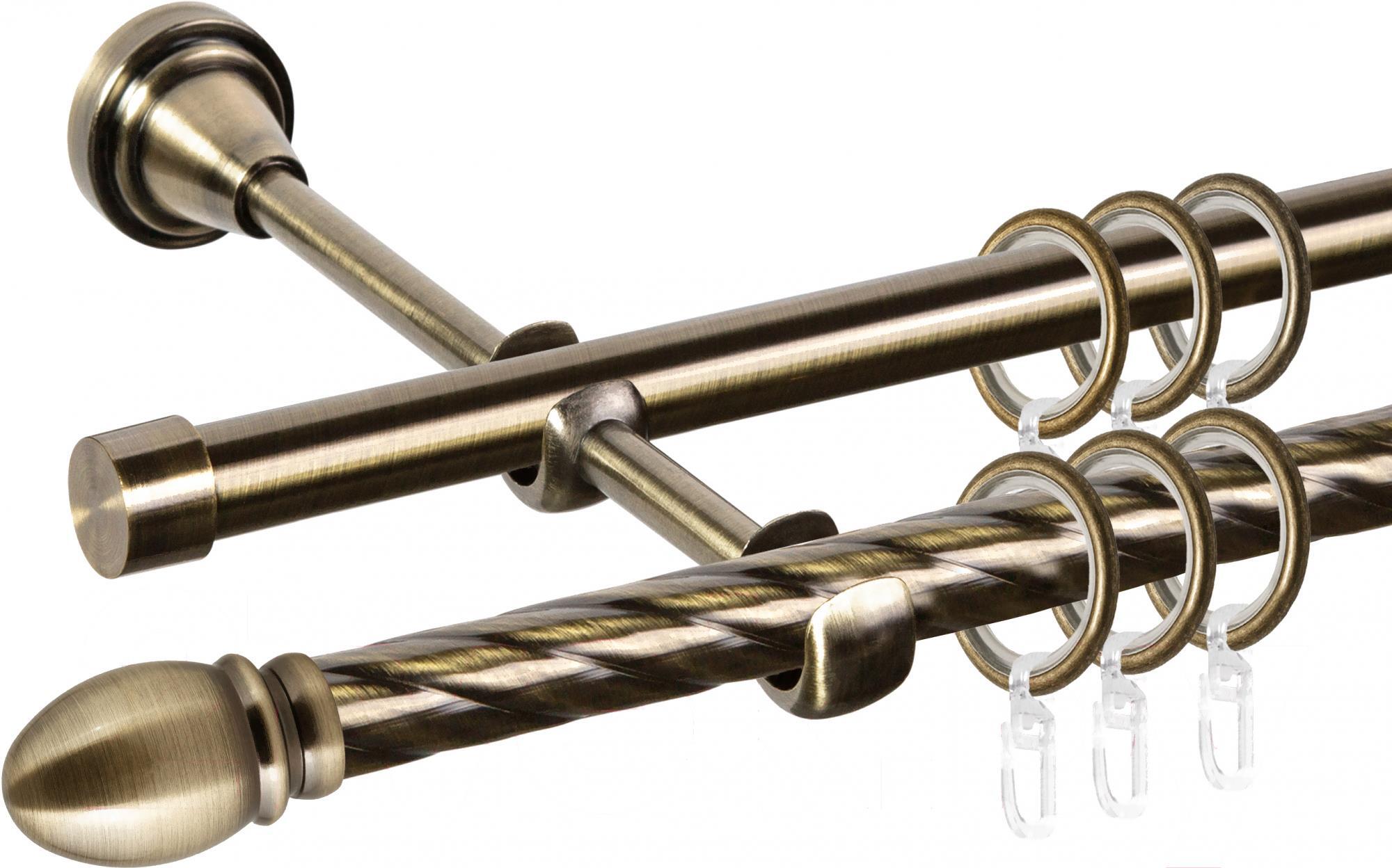

Карниз АС ФОРОС Grace D16K/16Г + наконечники Белуно 1.8м антик