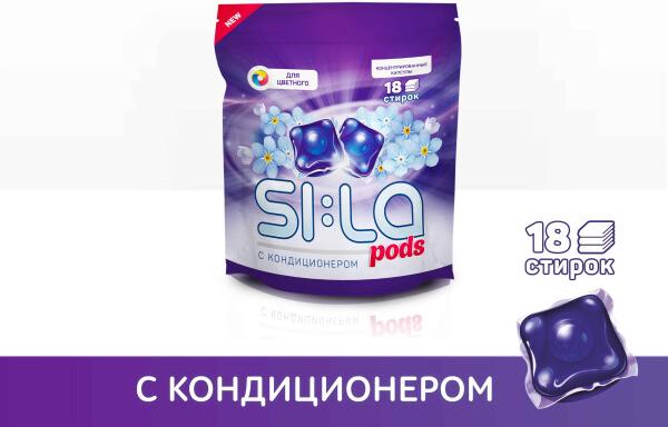 

Средство для стирки SI:LA с кондиционером 18 шт, с кондиционером 18 шт