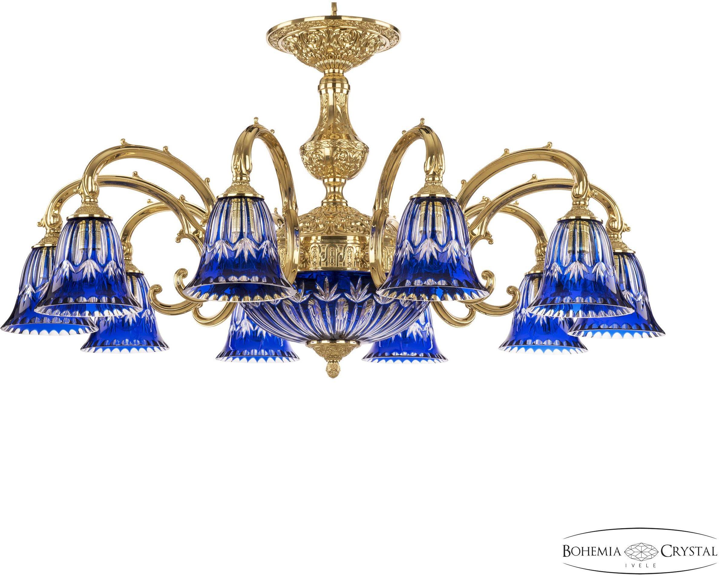 

Подвесная люстра Bohemia Ivele Crystal 72209P/10/250 G P2 D Clear-Blue/H-1I