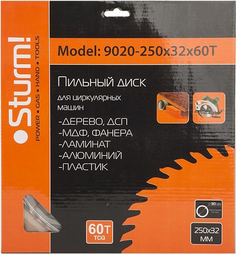 

Диск пильный Sturm 9020-250-32-60T