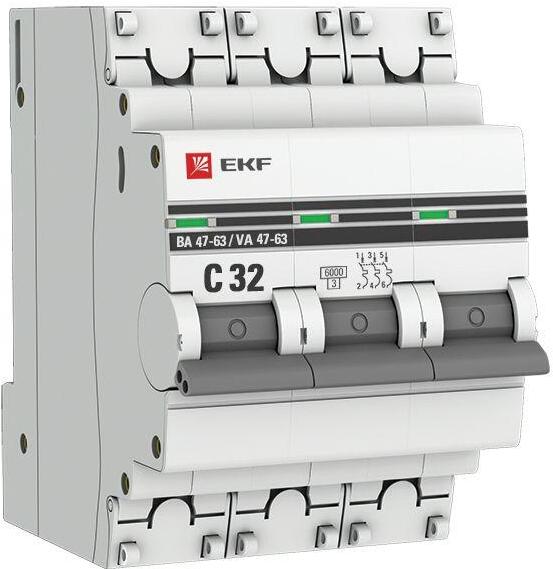 

Выключатель нагрузки EKF mcb4763-6-3-32C-pro