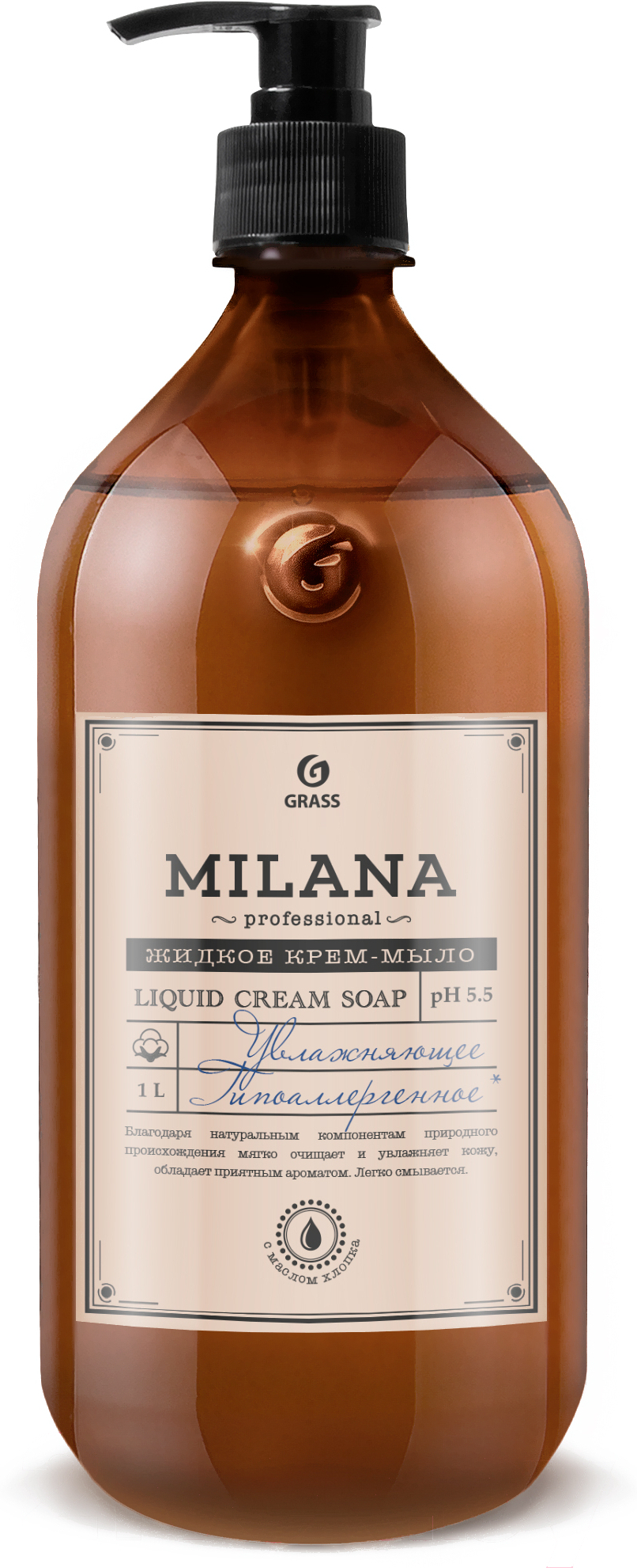 

Крем-мыло жидкое увлажняющее Grass Milana Professional (125645)