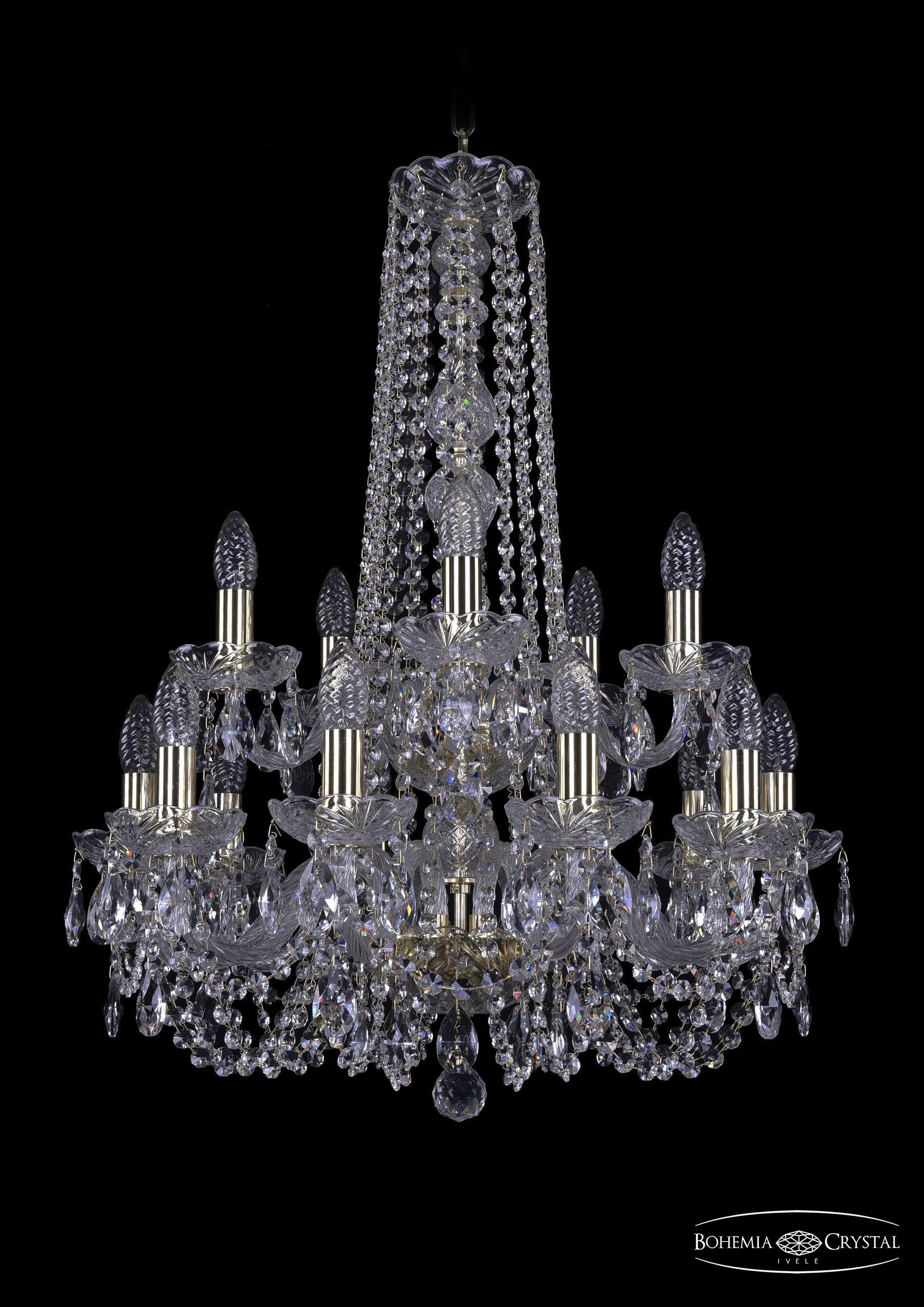 

Подвесная люстра Bohemia Ivele Crystal 1406/10+5/195/h-75/2d/G