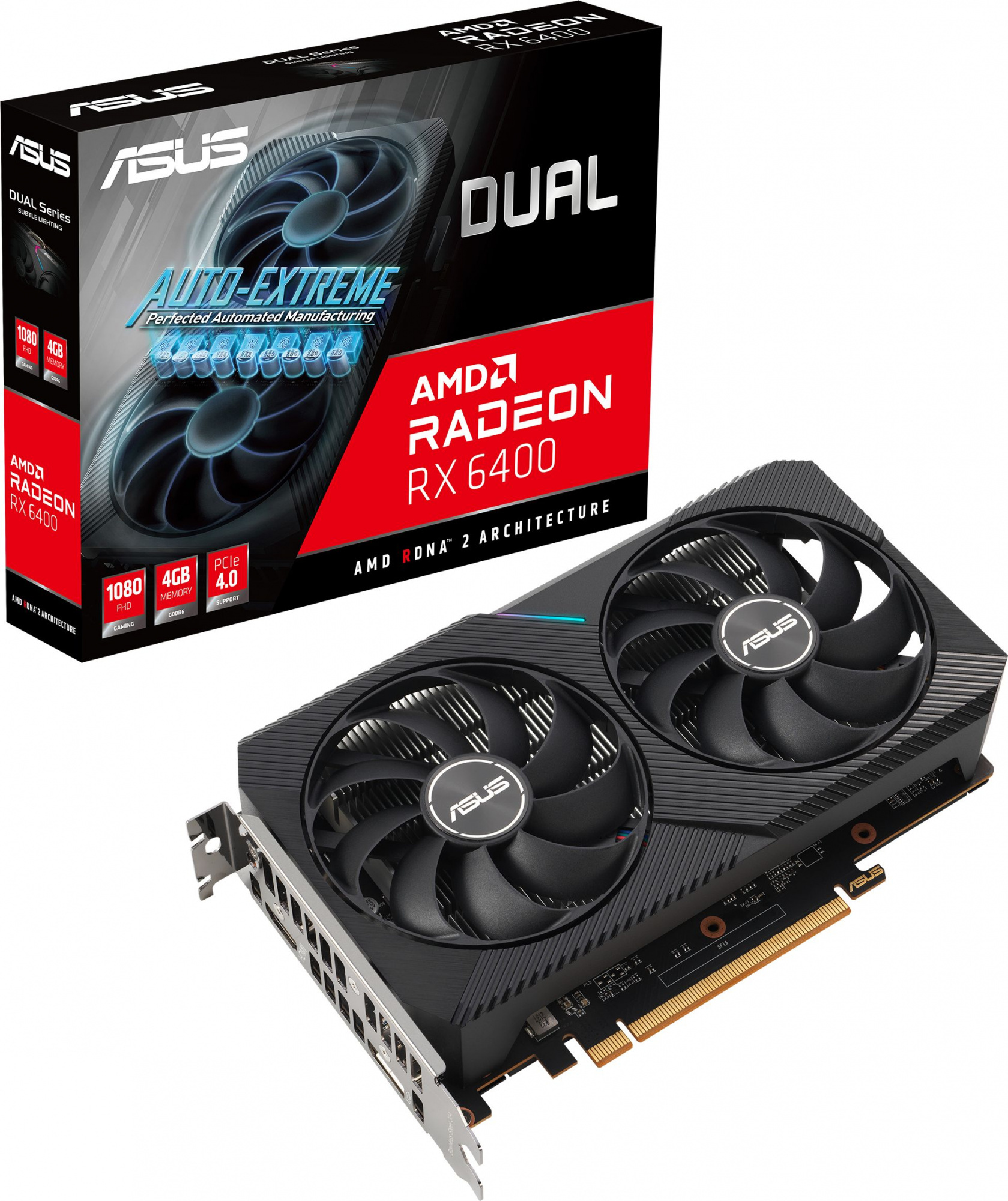

Видеокарта ASUS Radeon RX 6400 4GB GDDR6 (DUAL-RX6400-4G)