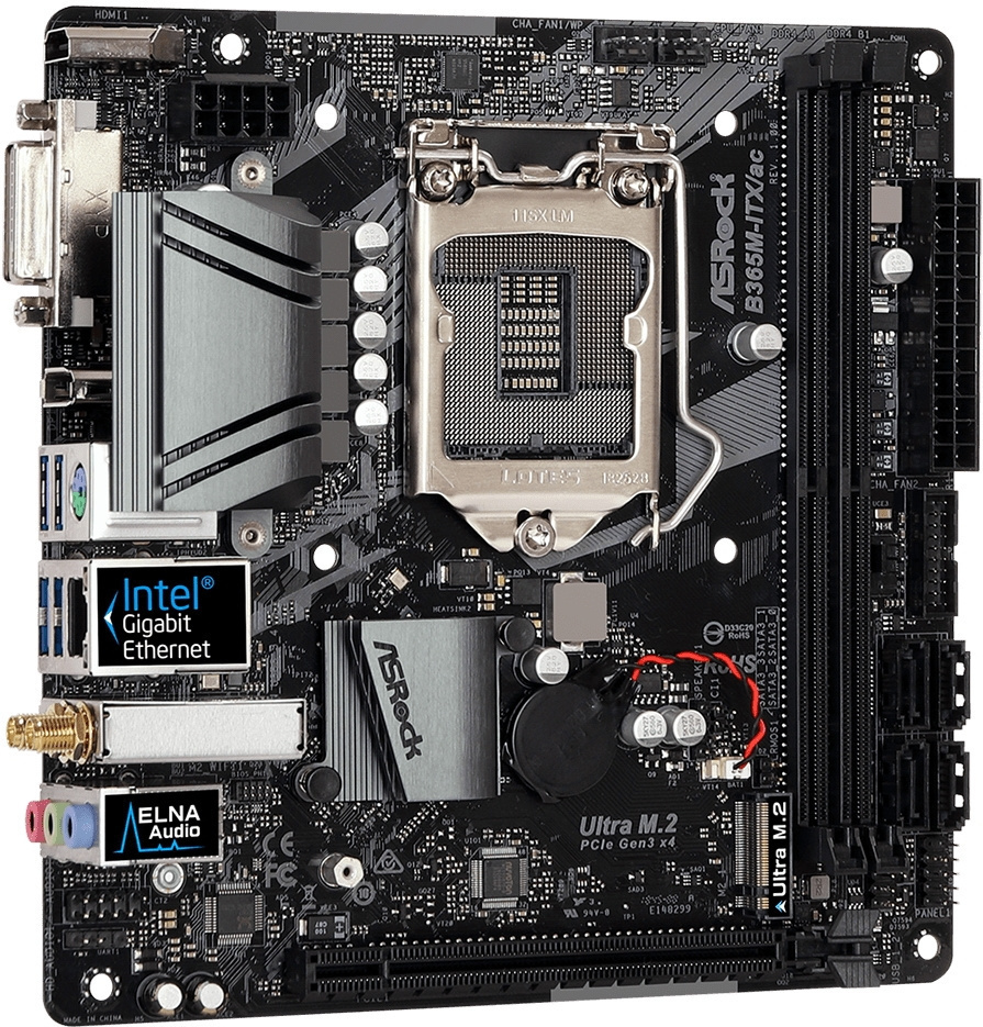 

Материнская плата ASRock B365M-ITX/AC, B365M-ITX/AC
