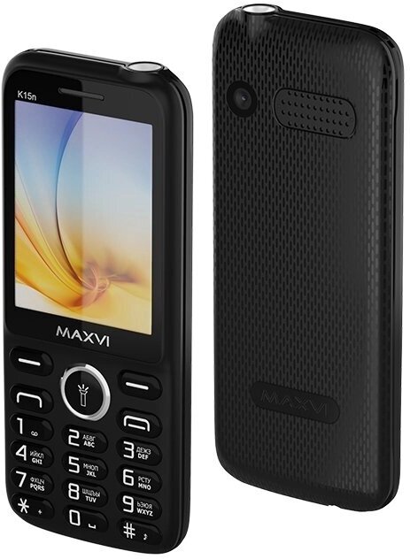 

Мобильный телефон Maxvi K15N черный, Мобильный Телефон Maxvi K15n (черный)