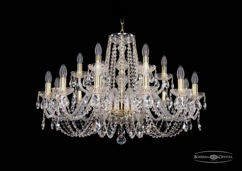 

Подвесная люстра Bohemia Ivele Crystal 1402/12+6/300/G
