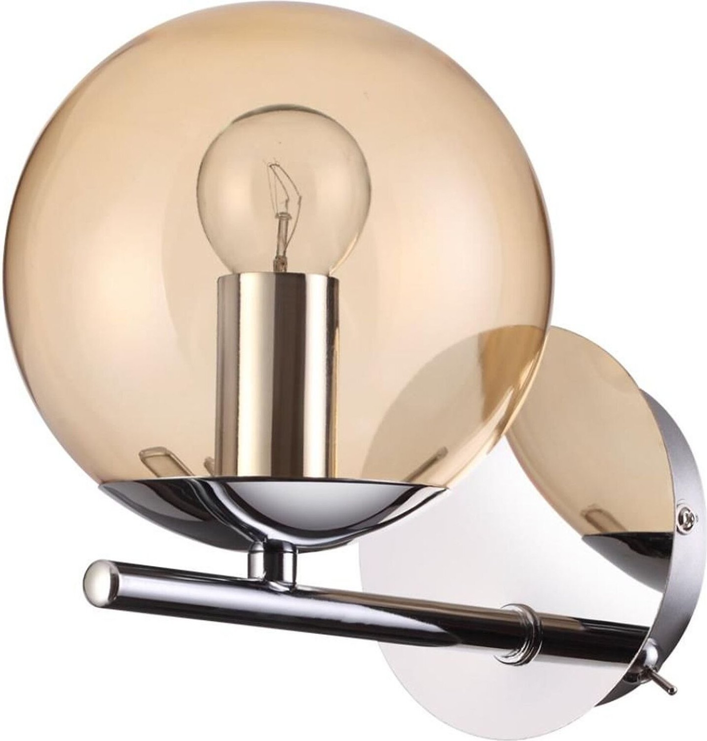 

Бра Lumion LN20 058 E14 1*60W 220V SIERRA хром/янтарный [4454/1WA], Бра Lumion LN20 058 E14 1*60W 220V SIERRA 4454/1WA хром/янтарный