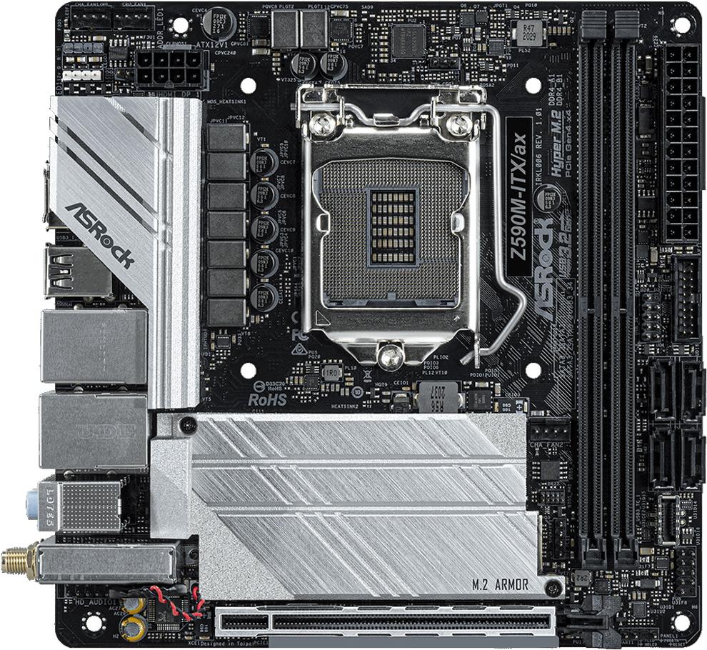 

Материнская плата ASRock Z590M-ITX/AX, Z590M-ITX/AX