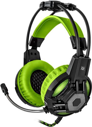 

Наушники Defender Lester черный/зеленый [64543], Наушники Defender Lester 64543 черный/зеленый