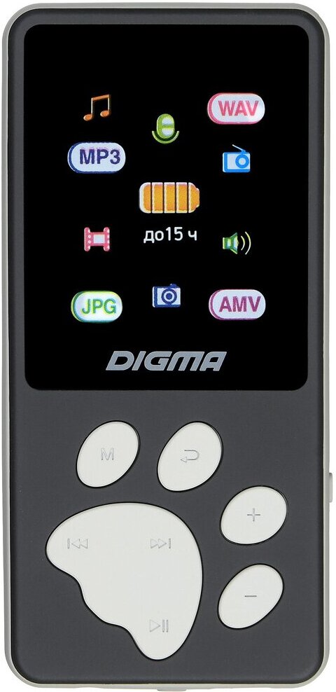 

MP3-плеер Digma S4 8 Gb черный/серый [S4BG], MP3-плеер Digma S4 8 Gb S4BG черный/серый