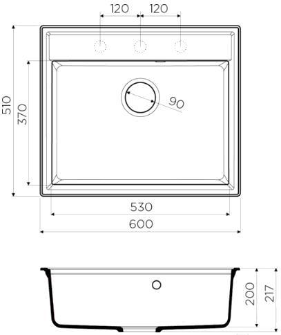 

Кухонная мойка Omoikiri Daisen 60-BE Artgranit ваниль [4993616], Daisen 60-BE Artgranit