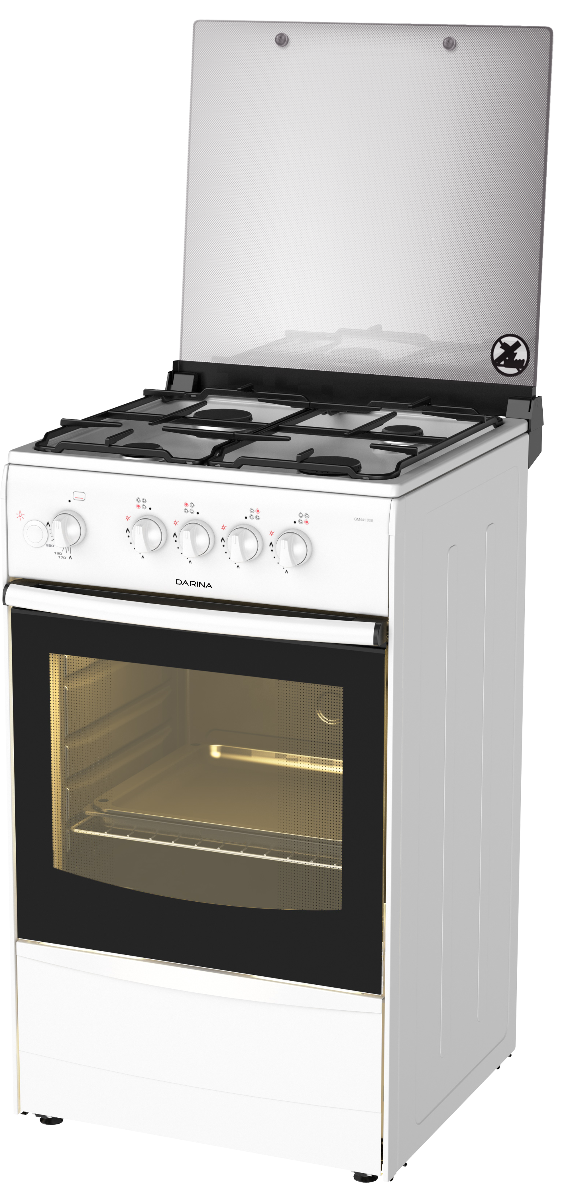 

Газовая плита Darina 1B1 GM 441 008 W, Кухонная плита Darina 1B1 GM441 008 W