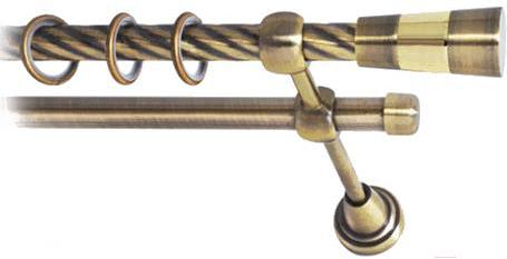 

Карниз Lm Decor Волео 074 2р витой 1.8м антик, Волео 074 2р витой 16мм 1.8м