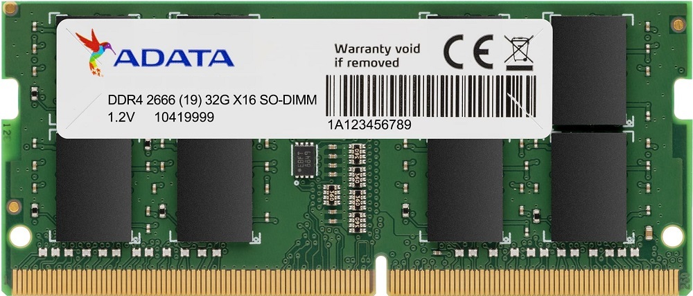 

Оперативная память A-Data 32GB DDR4 SO-DIMM PC4-21300 (AD4S266632G19-SGN)
