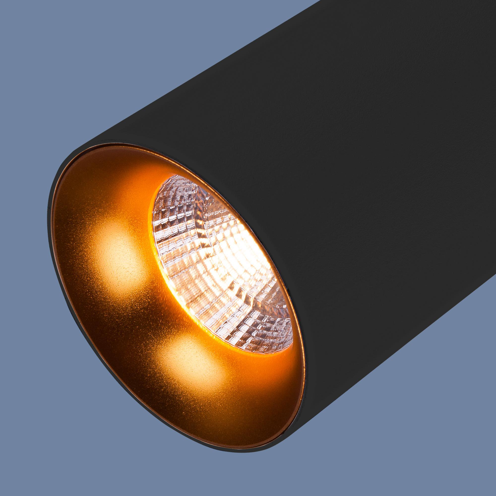 

Подвесной светильник Elektrostandard DLS021 9+4W 4200К черный матовый/золото