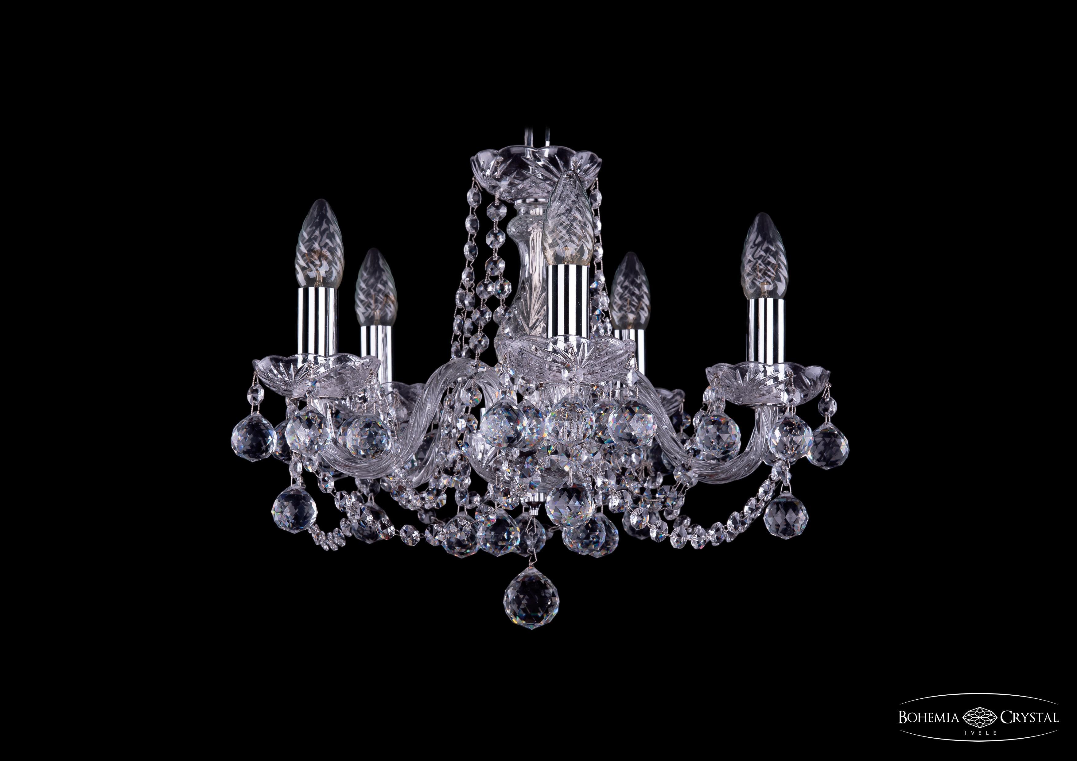 

Подвесная люстра Bohemia Ivele Crystal 1402/5/141/Ni/Balls