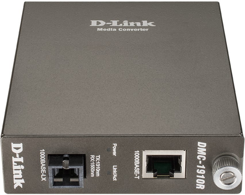 

Коммутатор D-Link 1000Base-T to 1000Base-LX (up to 15 km, SC) Single Fiber Bi-Direction Media Converter OK [DMC-1910R/A9A], Трансивер D-Link DMC-1910R/A9A