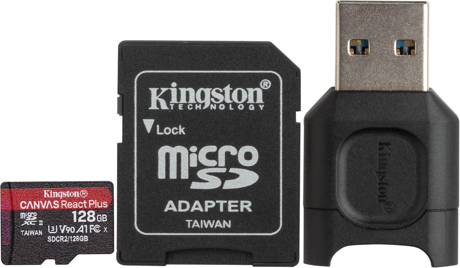 Kingston canvas react plus uhs ii. Kingston 128gb. карта памяти microsd, kingston canvas react plus, 128gb, mlpmr2/128gb kingston dt. sd карта kingston mlpmr2.