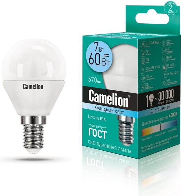 

Светодиодная лампочка Camelion LED7-G45/845/E14 [12071], Светодиодная лампочка Camelion LED7-G45/845/E14 12071