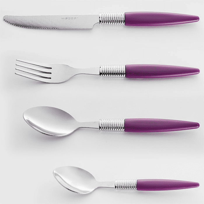 

Набор столовых приборов Webber BE-011P24/17 Жемчуг 24пр темно-фиолетовый, BE-011P24/17 Жемчуг 24пр