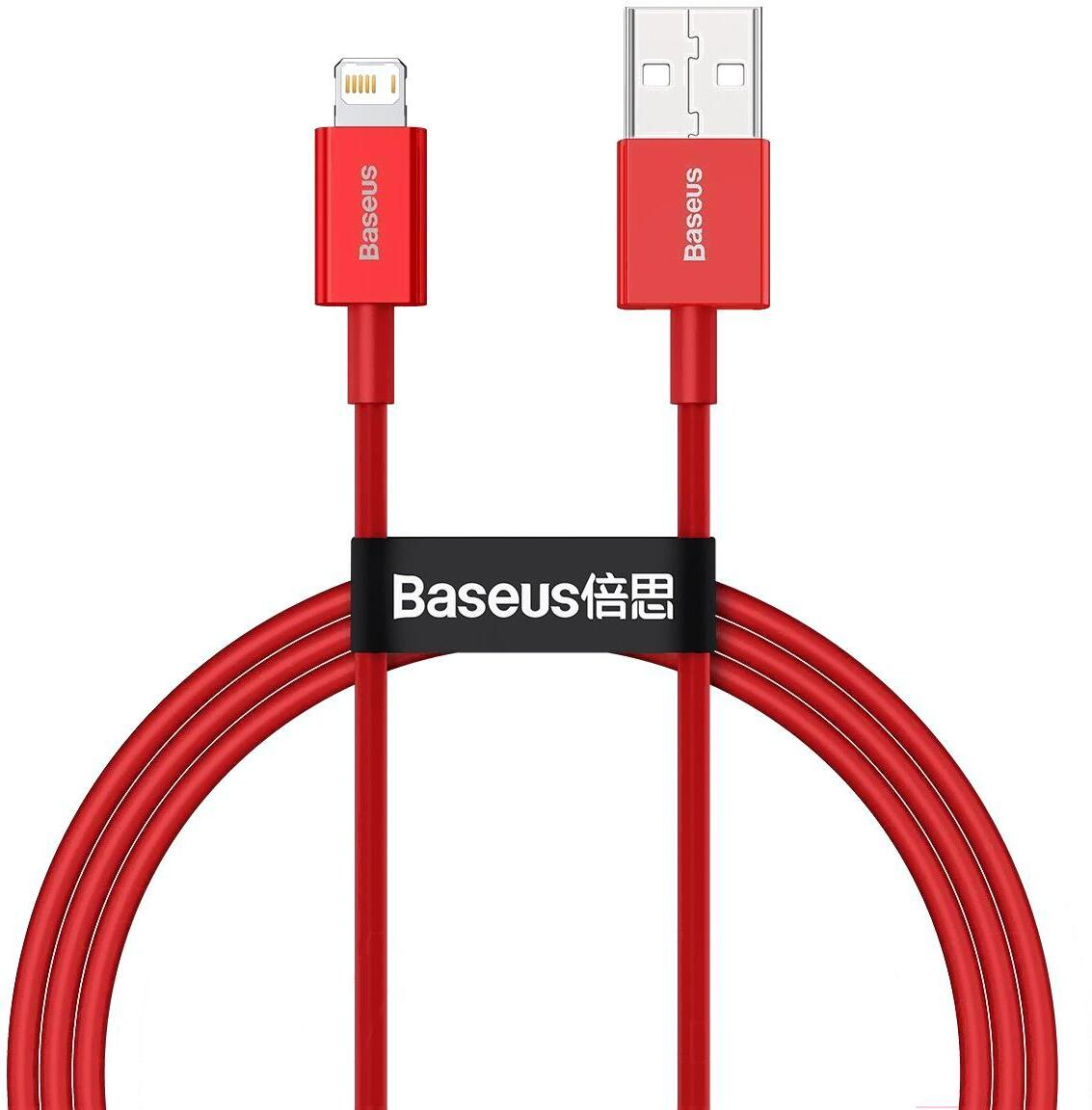 

Кабель Baseus CALYS-A09 Superior Series Fast Charging Data Cable USB to Lightning 2.4A 1m Red, Кабель Baseus CALYS-A09 Superior Series Fast Charging Data Cable USB to Lightning 2.4A 1m Red (Baseus Superior Series Fast Charging Data Cable USB to iP 2.4A 1m