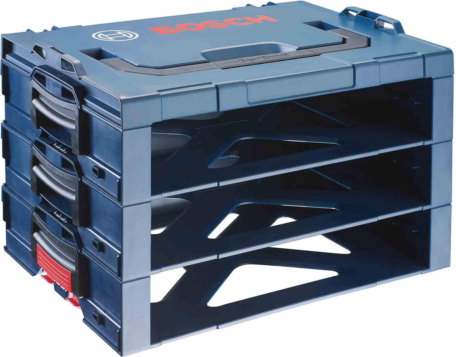

Система зажима Bosch i-BOXX shelf 3 шт. [1.600.A00.1SF], Ящик для инструментов Bosch i-BOXX с полками 1.600.A00.1SF