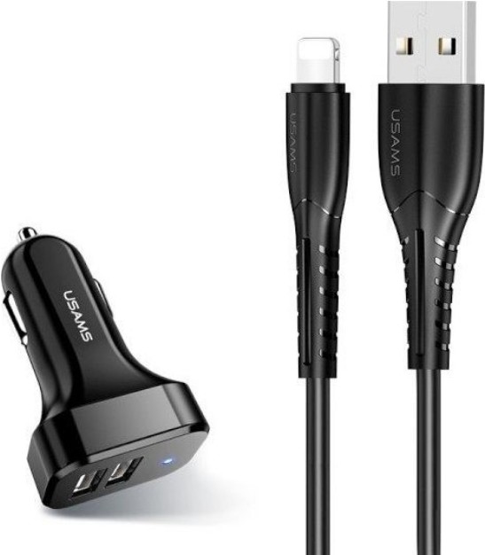 

Зарядное устройство Usams US-CC087 C13 +кабель Lightning черный [NTU35LC13TZ], Зарядное устройство USAMS US-CC087 C13 +кабель Lightning NTU35LC13TZ черный