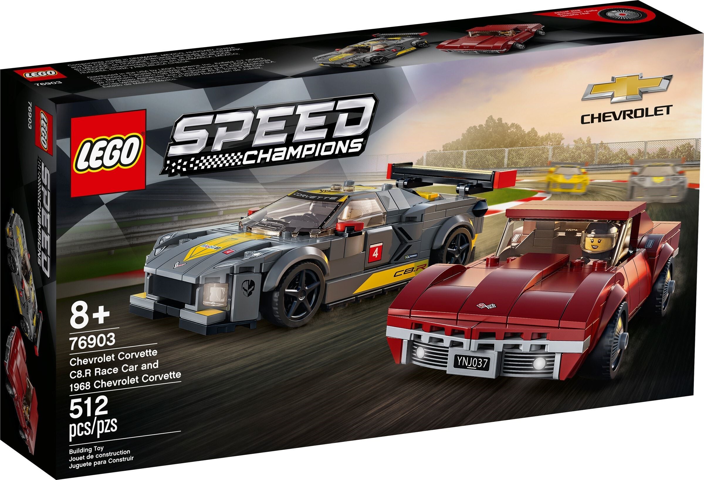 

Конструктор LEGO Speed Champions Chevrolet Corvette C8.R and 1968 Chevrolet [76903], Конструктор LEGO Speed Champions Chevrolet Corvette C8.R and 1968 Chevrolet 76903