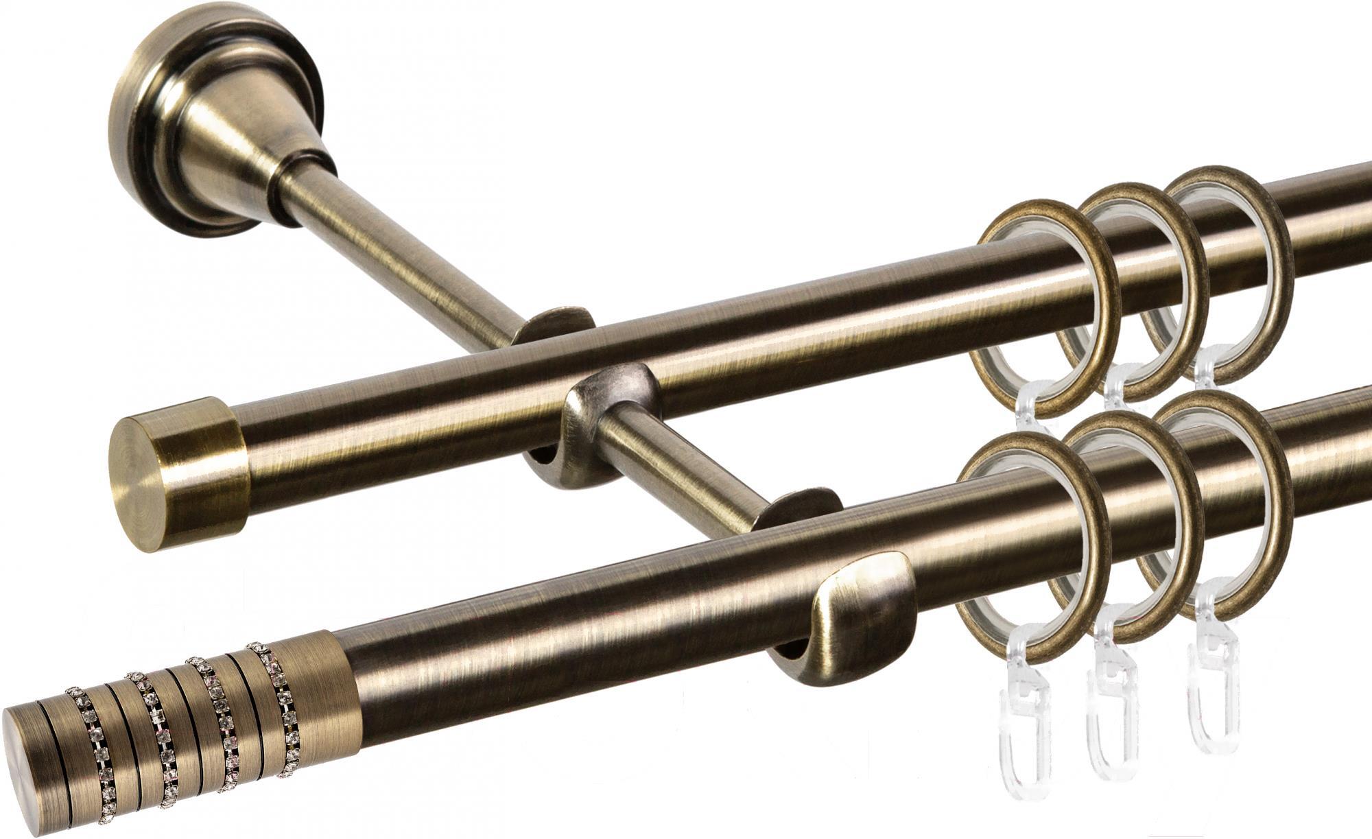 

Карниз АС ФОРОС Grace D16Г/16Г + наконечники Крис 1.8м антик