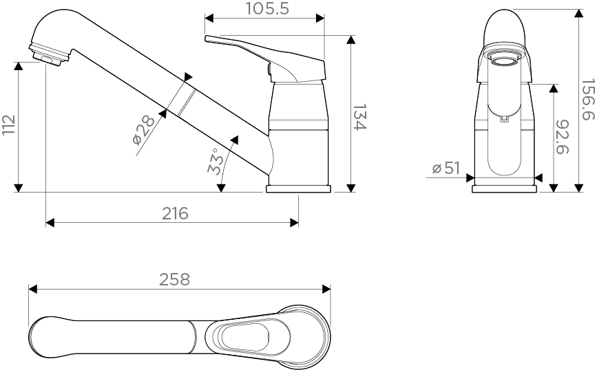 

Смеситель Omoikiri Tateyama-S-EV латунь/гранит/эверест [4994139], Tateyama-S-EV