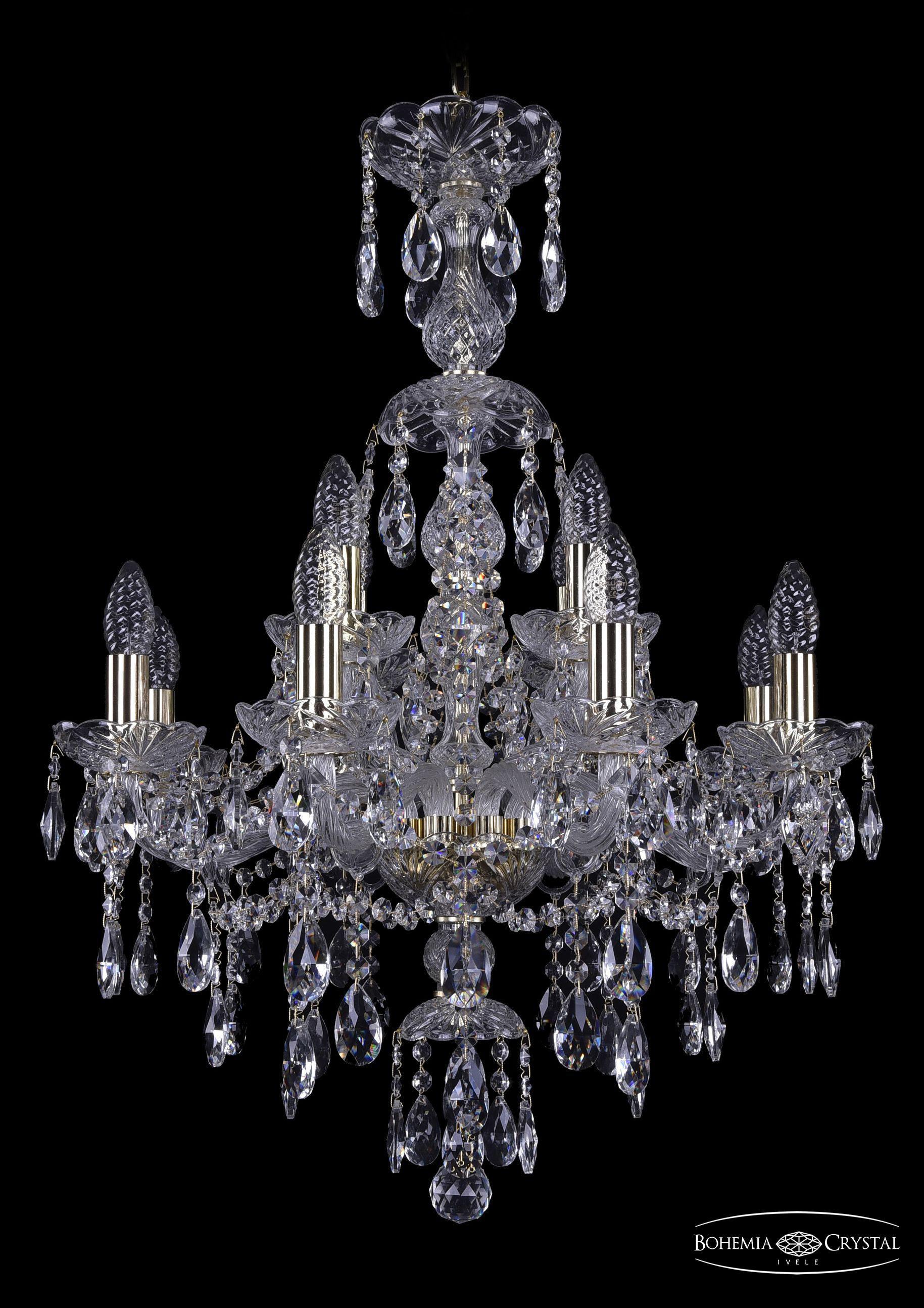 

Подвесная люстра Bohemia Ivele Crystal 1415/8+4/200/XL-76/G