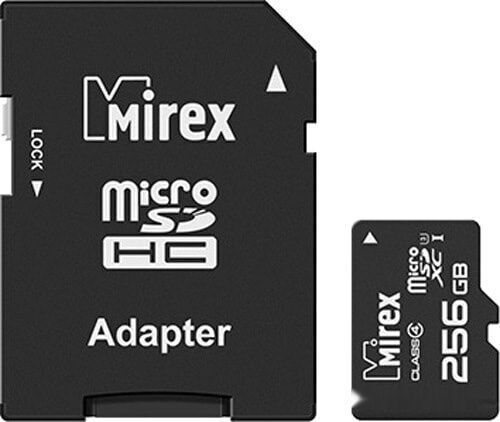 

Карта памяти Mirex MicroSDXC 256Gb Class 10 UHS-I с адаптером [13613-AD3UH256], Карта памяти Mirex microSDXC 13613-AD3UH256 256GB (с адаптером)