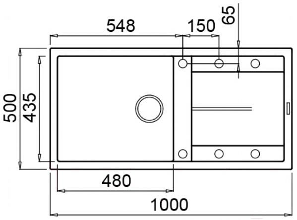 

Кухонная мойка Elleci Unico 480 M70 Ghisa [LMU48070], Unico