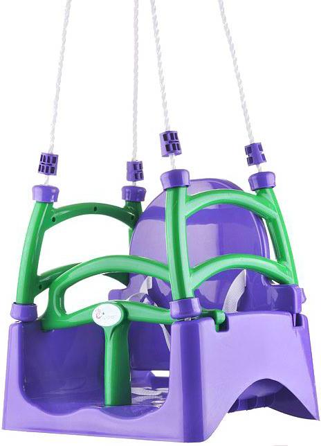 

Качели подвесные Doloni Toys 07550/5 фиолетовый/салатовый, 07550/5