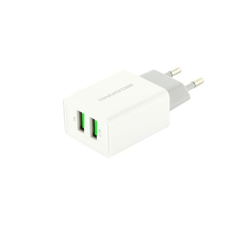 

Сетевое зарядное устройство Atomic U400 2.1A 2хUSB White