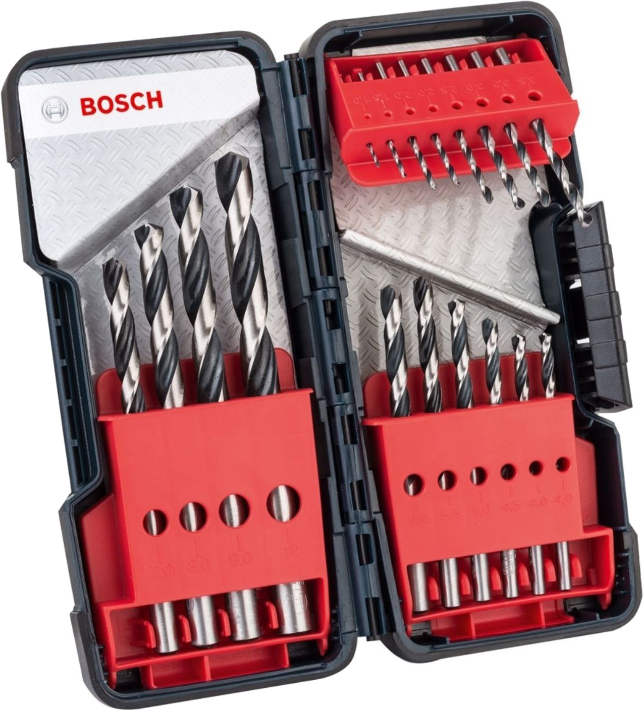 

Набор сверл Bosch HSS PointTeQ 18шт ToughBox [2.608.577.350], Набор сверл Bosch HSS PointTeQ 18шт ToughBox 2.608.577.350