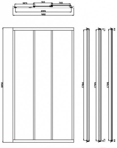 

Душевая дверь Omnires Bronx S20A3 100