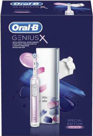 

Электрическая зубная щетка Braun Oral-B Genius X Special Edition белый/розовый [80333071], Электрическая зубная щетка Braun Oral-B Genius X Special Edition 80333071 белый/розовый