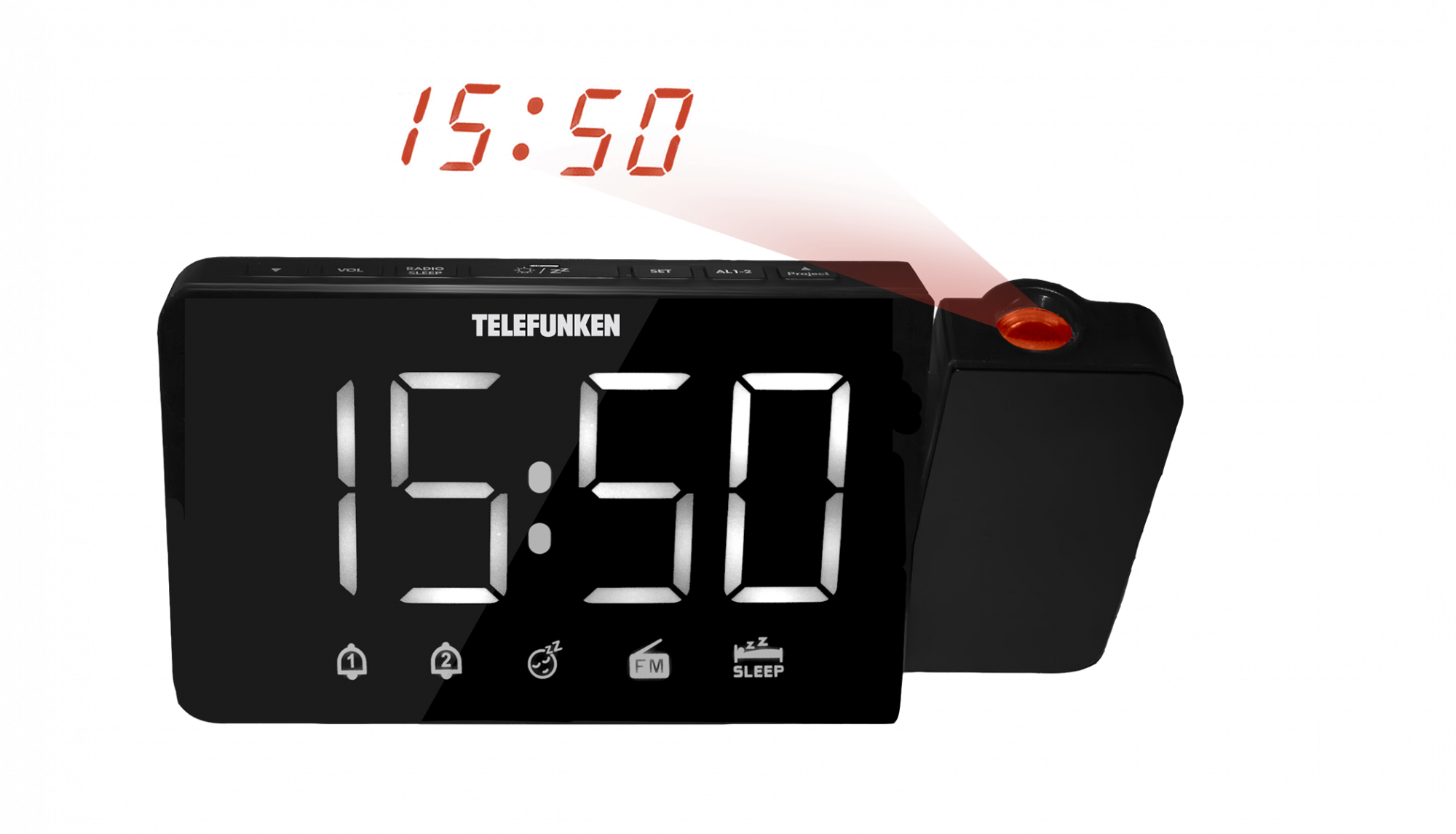 

Радиочасы TELEFUNKEN TF-1709 белый/черный, Радиочасы Telefunken TF-1709 белый/черный