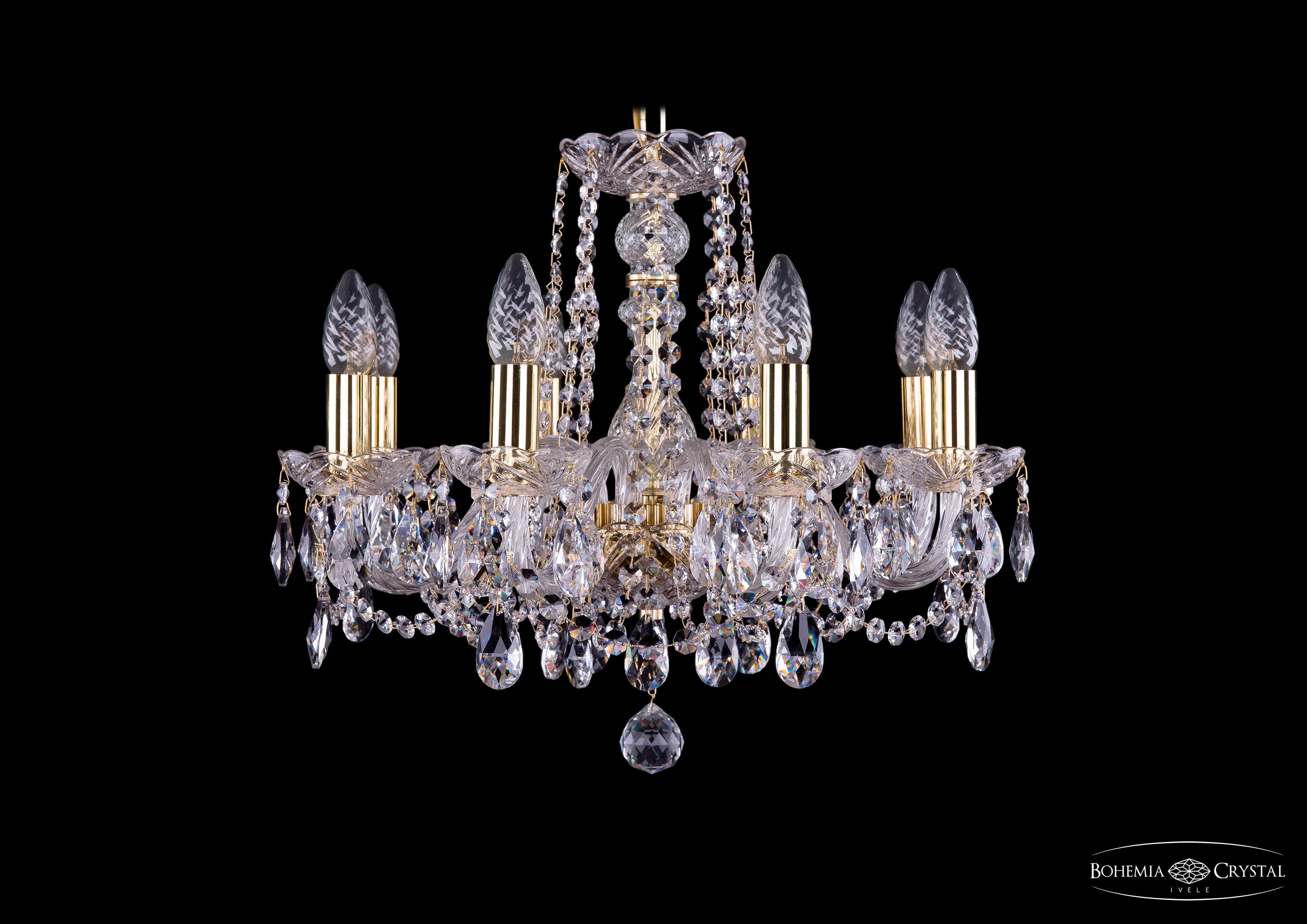 

Подвесная люстра Bohemia Ivele Crystal 1402/8/160/G